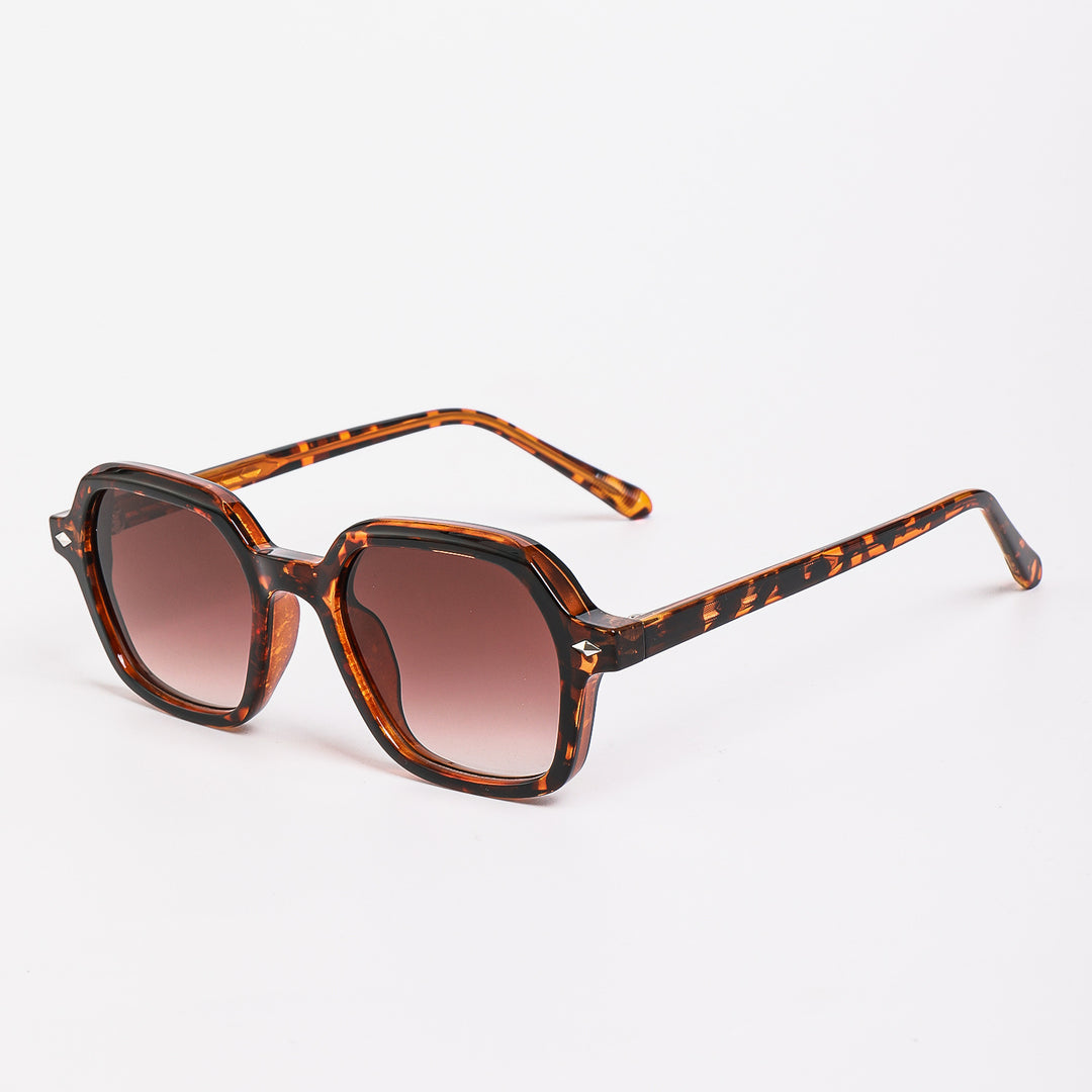 Dame moteriktig solbrille i stilig oktagon-design Skanto