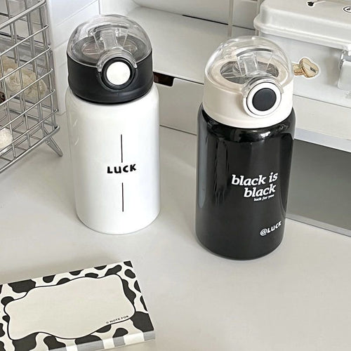 Damen Isoliertrinkflasche mit innovativem Klappdeckel und praktischem Griff Skanto