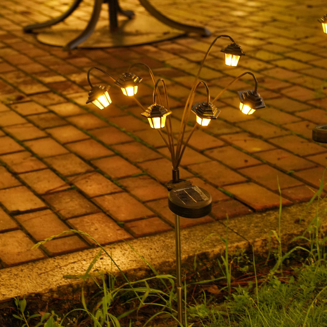 Dekorative Multi-Head Solhager Stake Lanterns Med Varm LED Skanto