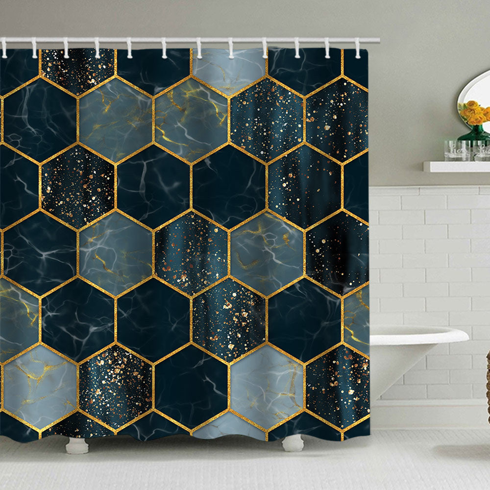 Teksturert mosaikkmønster dusjforheng Skanto