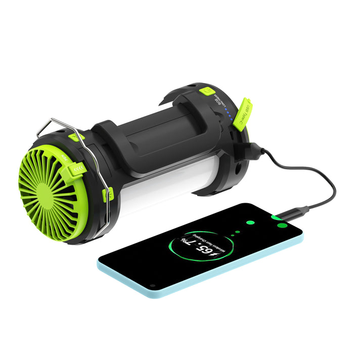 Bærbar oppladbar LED-lanterne med innebygd power bank Skanto