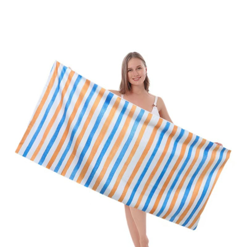 Ladies beach towel with maritime stripe pattern Skanto