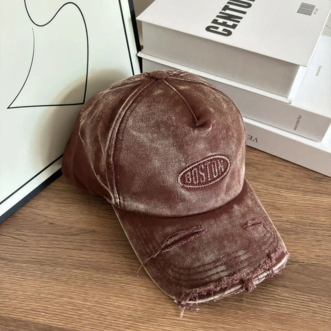 Men's Distressed Denim Effekt Baseball Cap Skanto