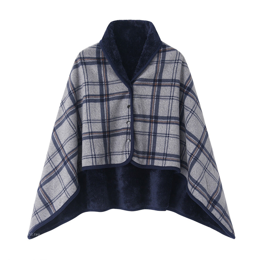 Dame Komfortabel Varmeholdende Poncho-Teppe Skanto