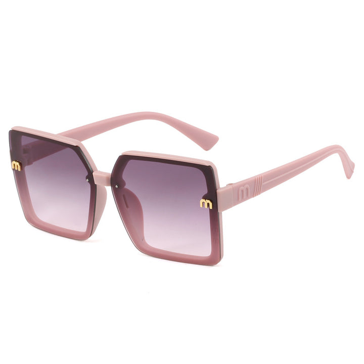 Dame moteriktig kvadratisk solbrille med speilende gradient Skanto