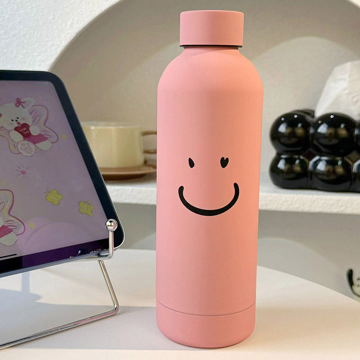 Damen Isolierflasche mit fröhlichem Smileys-motiv Skanto