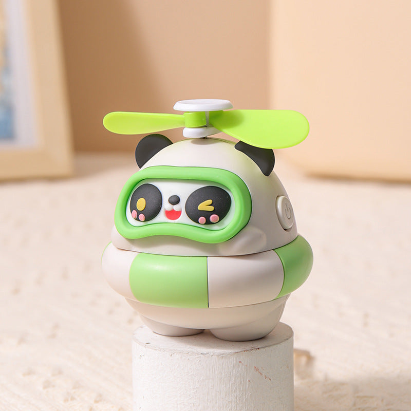 Unisex Bærbar Mini-vifte i morsom panda-design Skanto