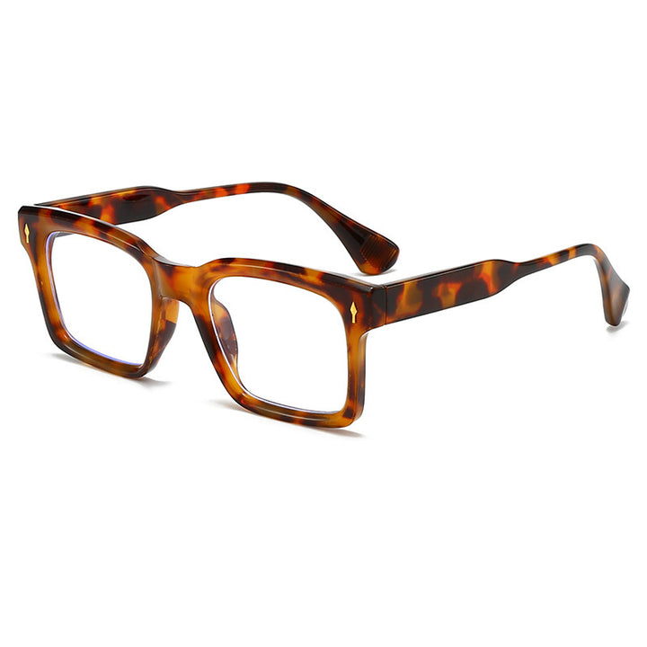 Dame Rektangulær Solbrille i elegant Skilpaddedesign Skanto