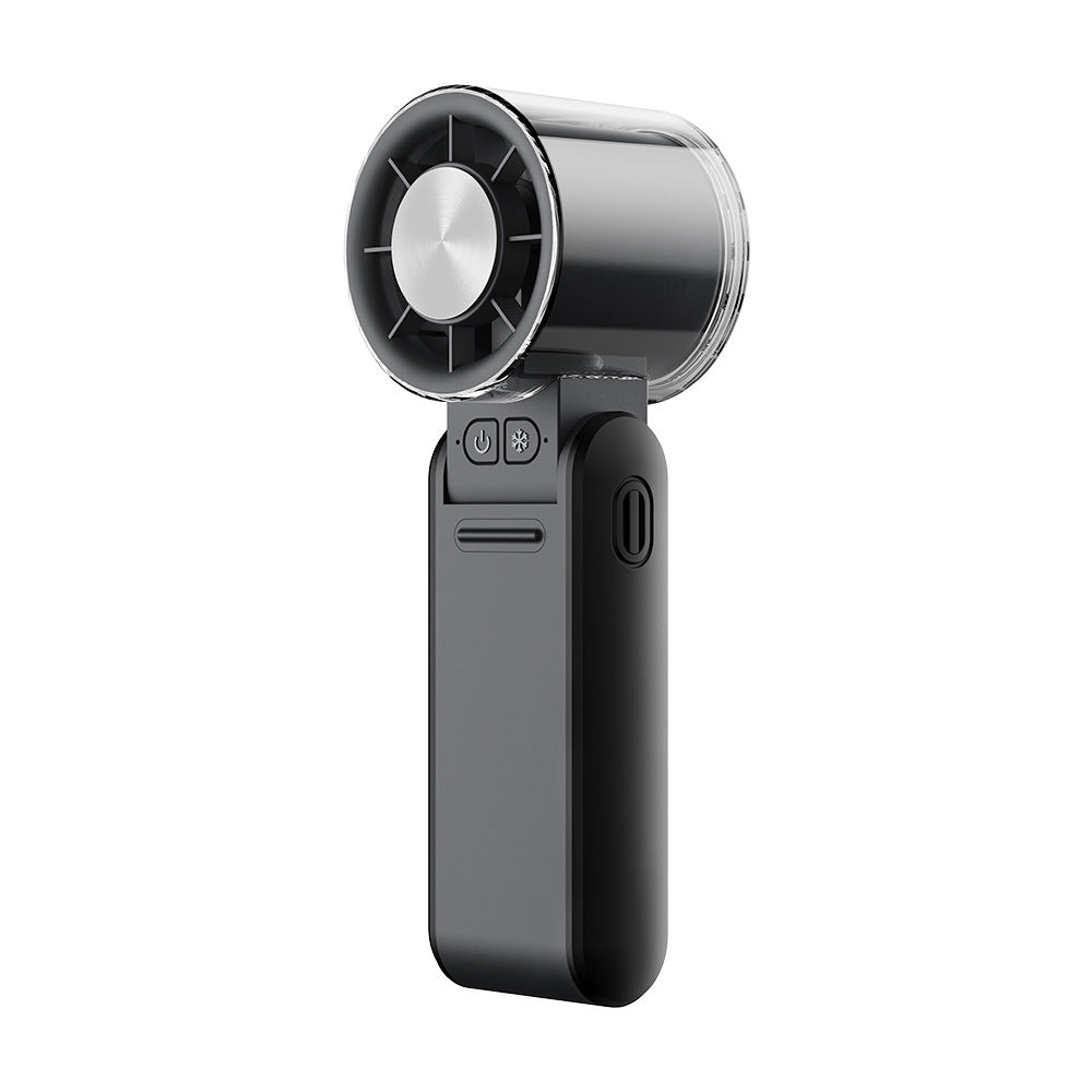 Dame bærbar mini vifte med USB-ladefunksjon og LED-skjerm Skanto