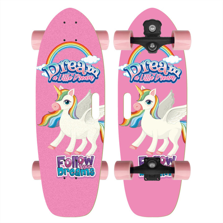 Skateboard med tilpasset tegneserie-design Skanto