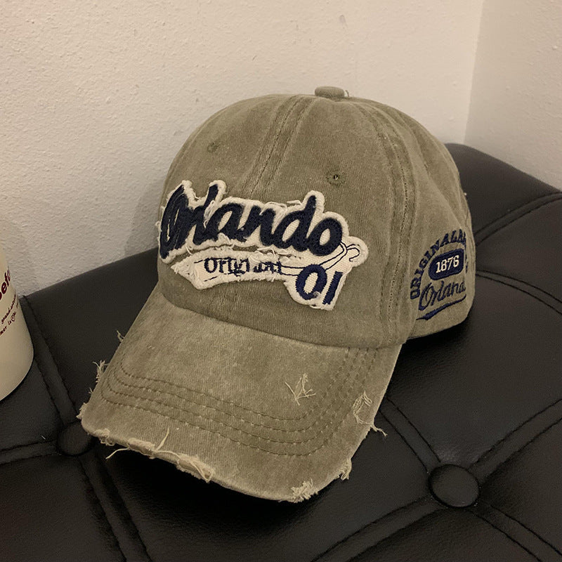 Men's Distressed Cotton Baseball Cap Skanto