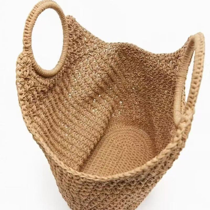 Håndflettet bæretaske med unikt design Skanto