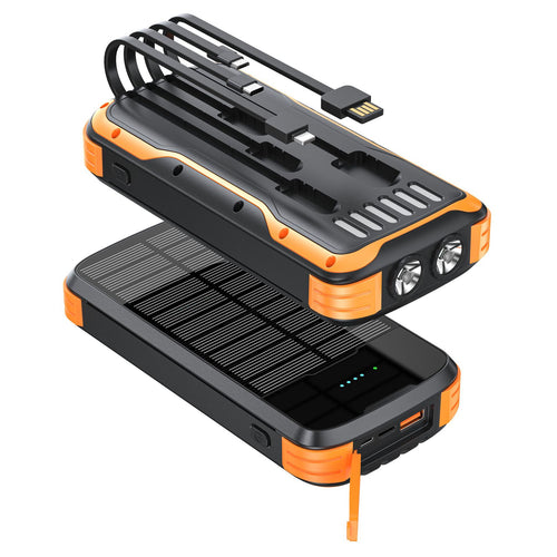 Robust Solcelle Powerbank med Integrert Lommelykt og Multifunksjonell Ladeport Skanto