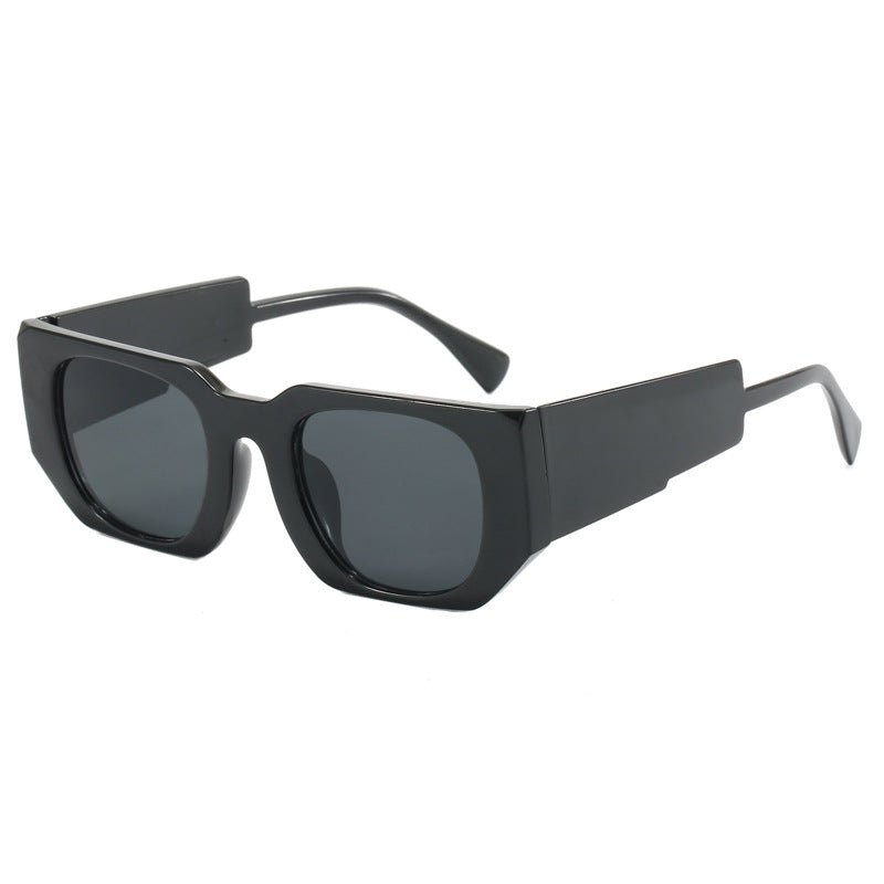 Dame geometrisk oversized solbrille med bredt design Skanto