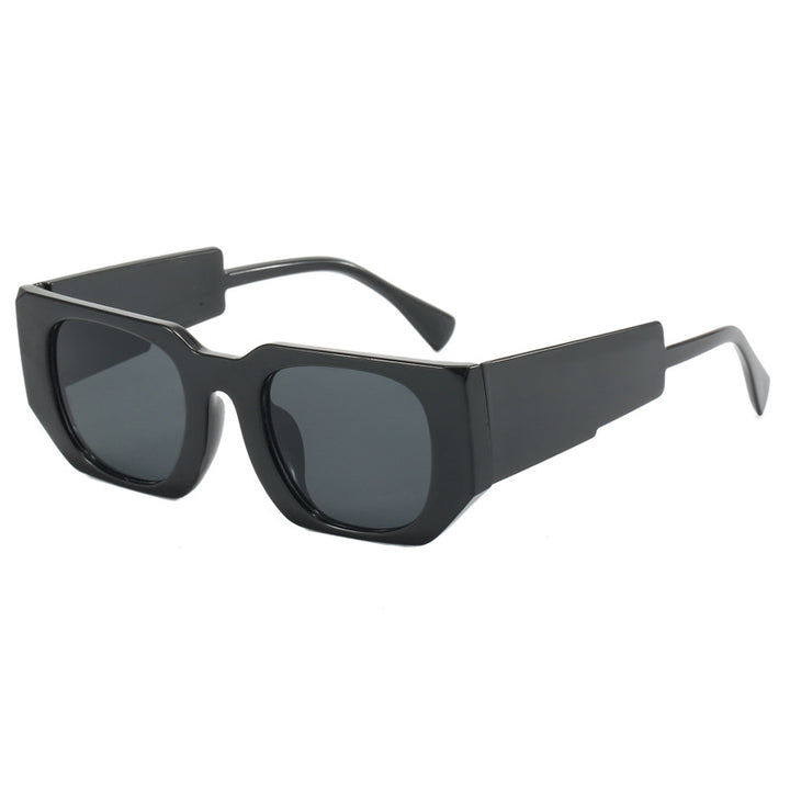 Dame geometrisk oversized solbrille med bredt design Skanto