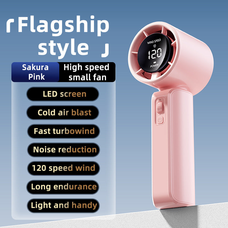 Damehåndvifte med LED-skjerm og turbofan Skanto