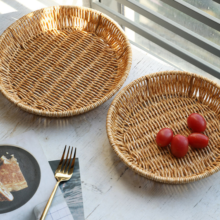 Unisex Rundkurv fra håndvevet Rattan Skanto