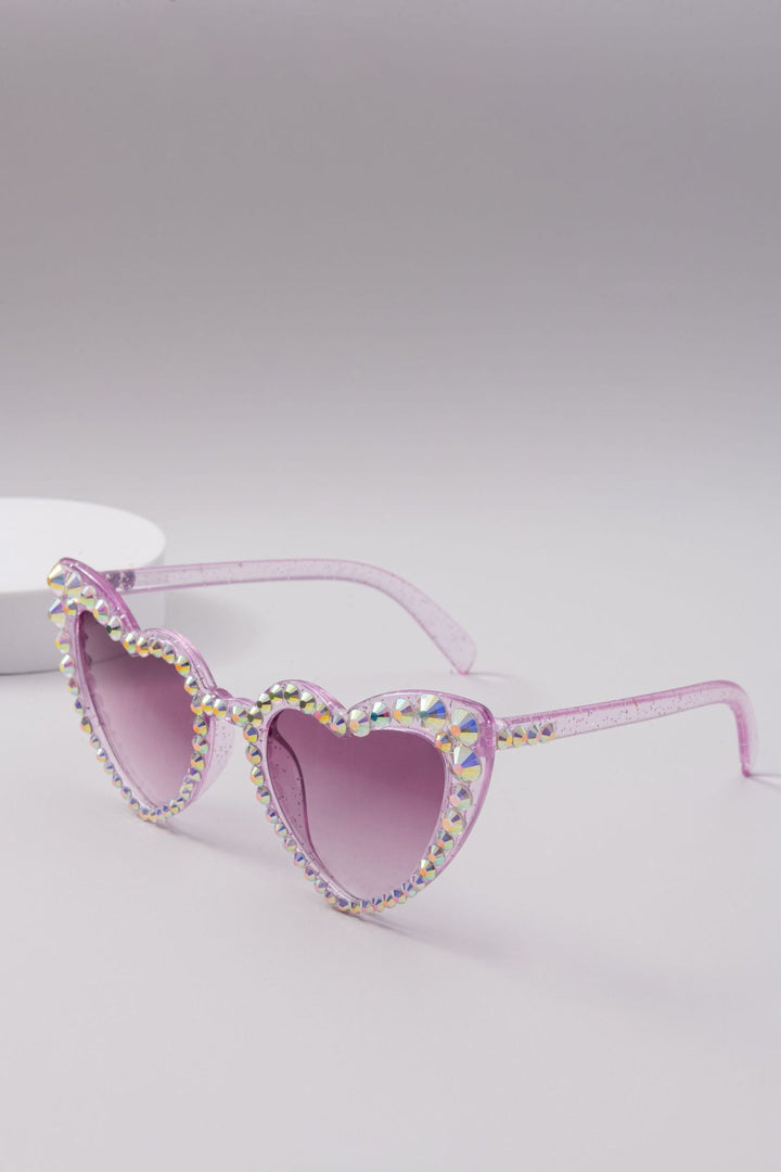 Dame Hjerteformet Glitter-solbrille Skanto