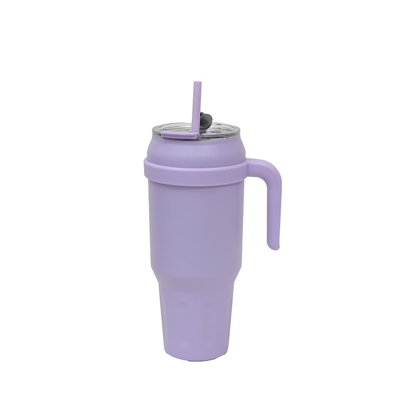 Dame Isolert To-Go-Kopp med Ergonomisk Håndtak og Fleksibel Strå Skanto