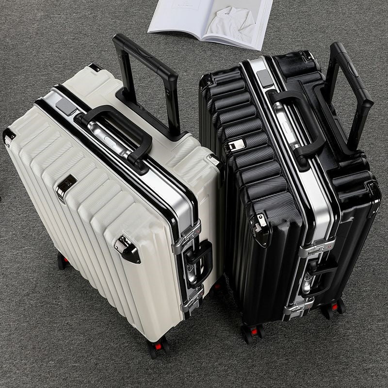 Hardplasttrolley med integrert USB-ladeport og multifunksjonell lagring Skanto