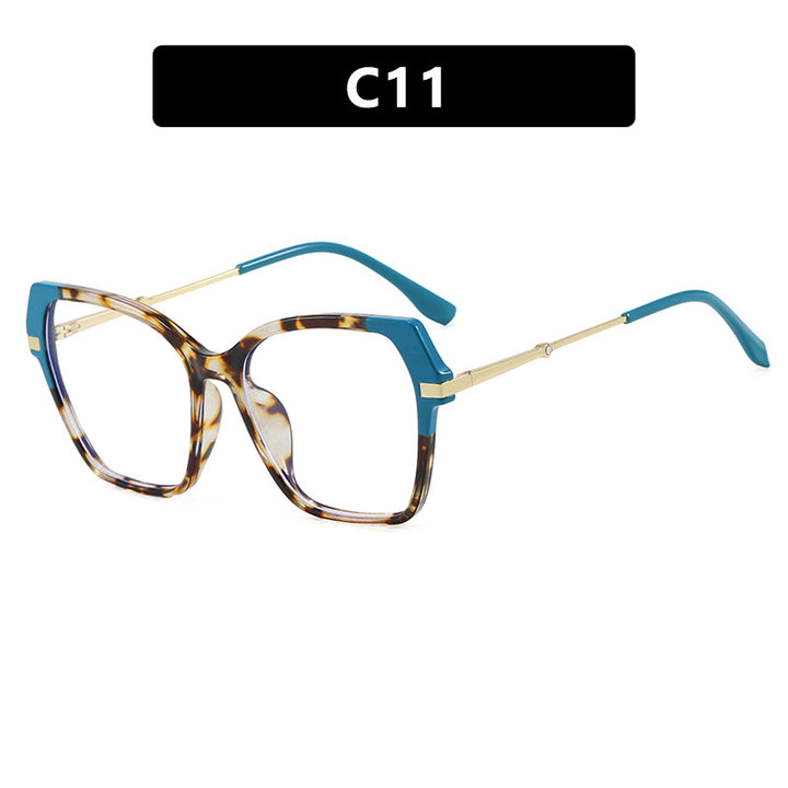 Dame kvadratisk solbrille med elegant metallramme og beskyttende UV-filter Skanto