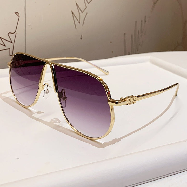 Menns Luksuriøse Oversized Aviator Solbriller Skanto