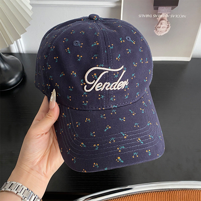 Kvinners trendy blomstret trykt baseballcaps Skanto