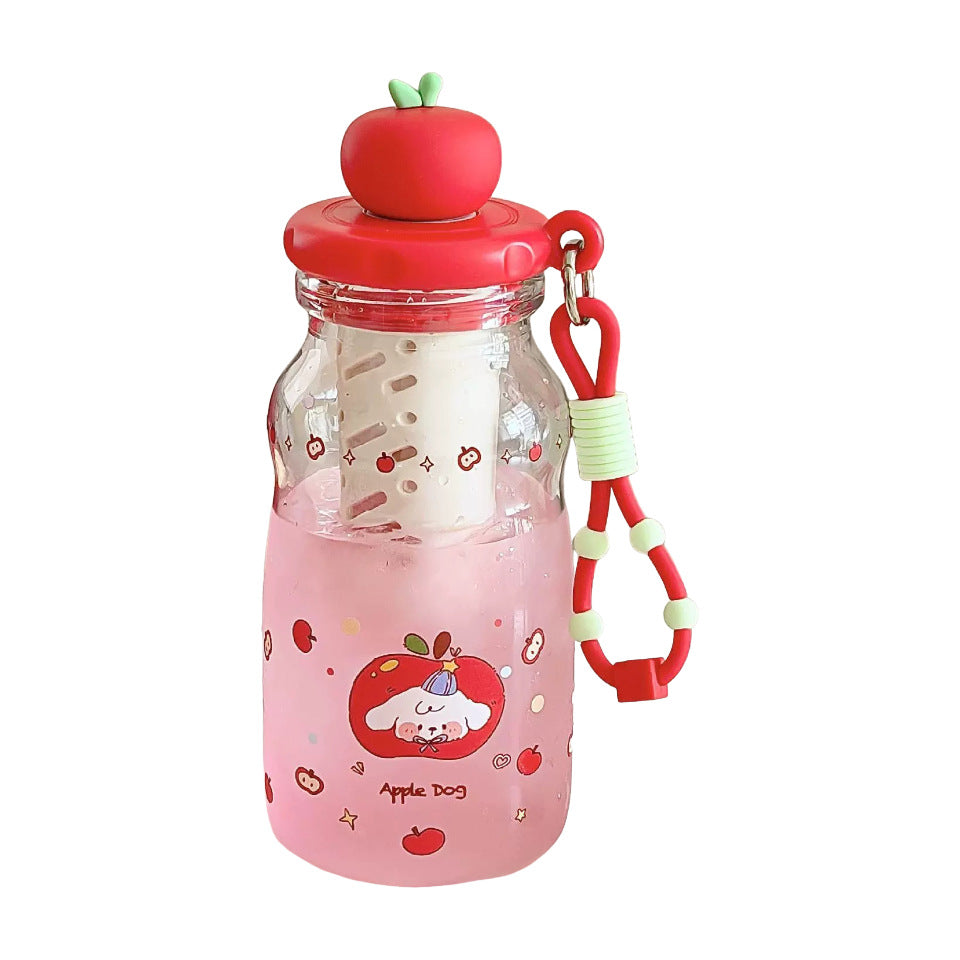 Dame Trendy og praktisk vannflaske med fruktlokk Skanto
