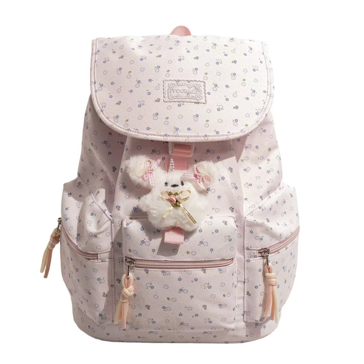 Barns Søte Floral Print Ryggsekk Skanto