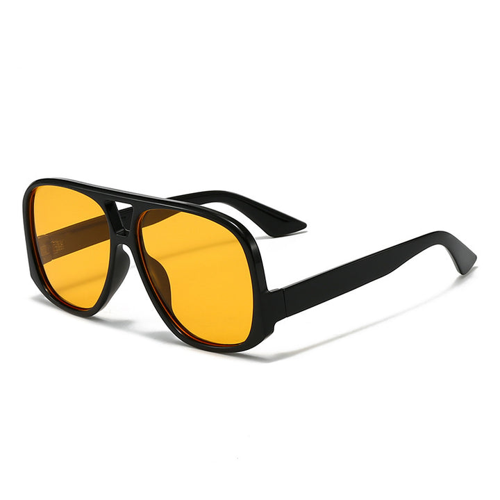 Dame trendy oversized solbriller i moderne skilpaddemønster Skanto