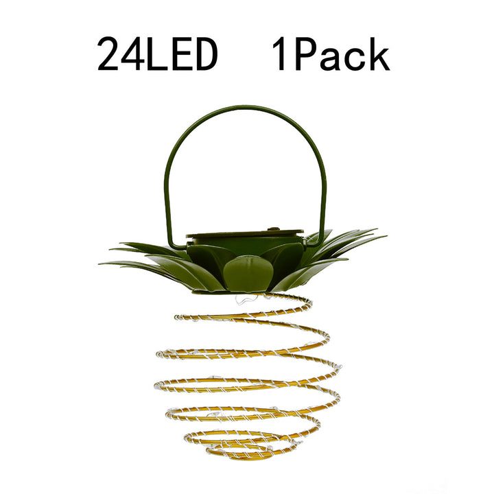 Spiral Hengende Solar LED Lantern Med Lotus Kåpe Og Bæregrep Skanto