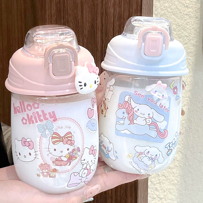 Damen verspielte Trinkflasche mit einzigartigem Sicherheitsverschluss Skanto