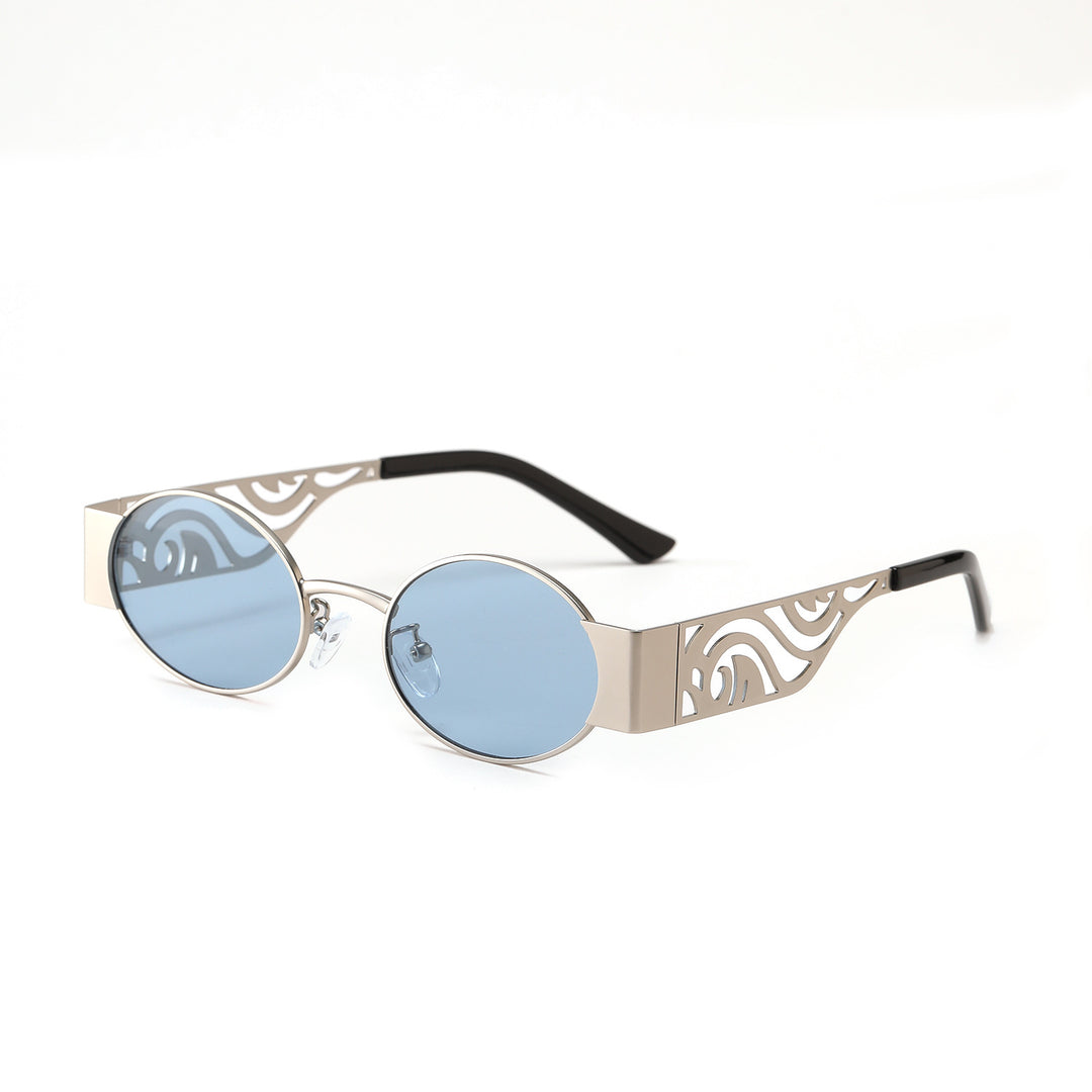 Dame moteriktig rund solbrille med eksepsjonelt design Skanto