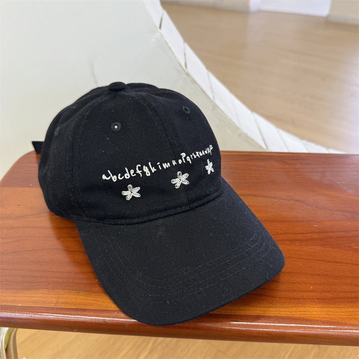 Kvinnenes Uformelle Broderte Bomulls Baseballcaps Skanto