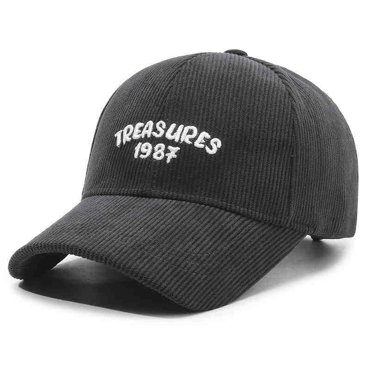 Kvinne Cordfløyel Brodert Baseball Caps Skanto