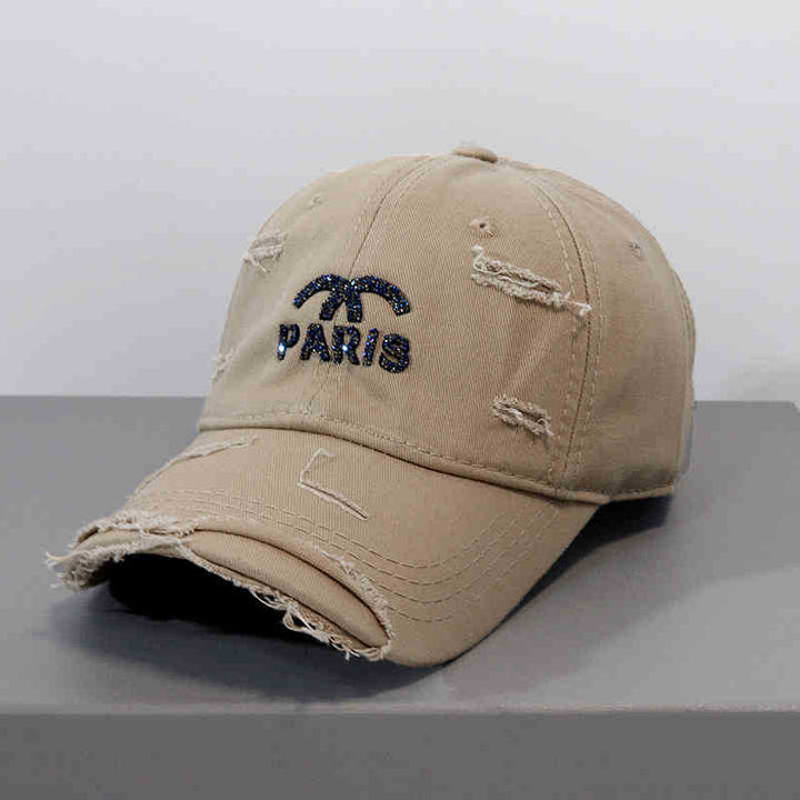 Kvinne Distressed Graphic Justerbar Baseball Cap Skanto