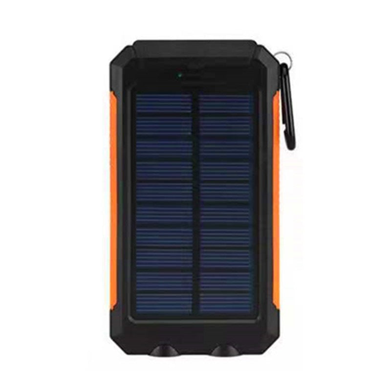 Solcelledrevet powerbank med støtsikkert design og integrert karabinkrok Skanto