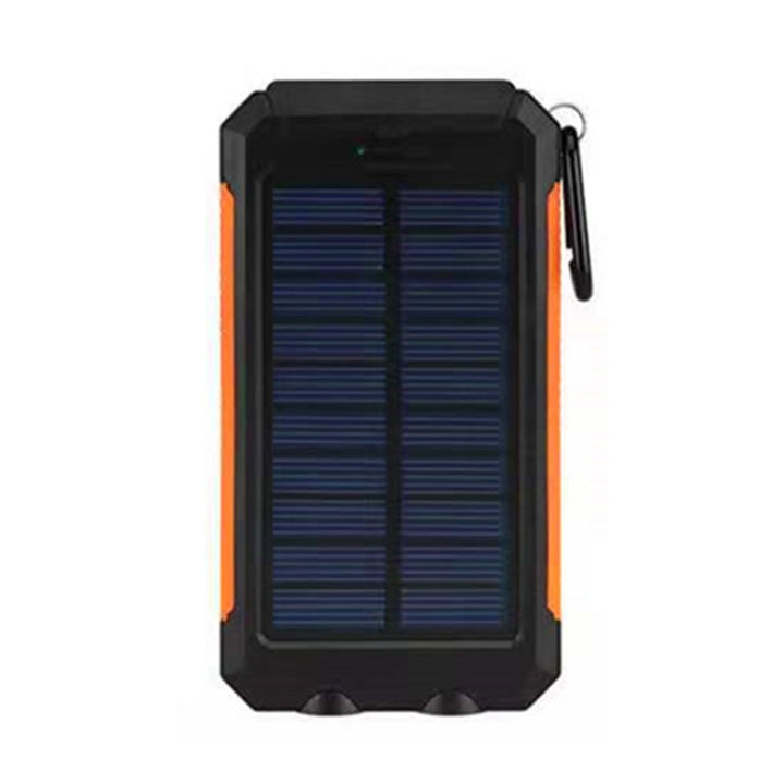 Solcelledrevet powerbank med støtsikkert design og integrert karabinkrok Skanto