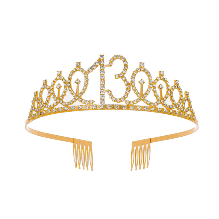 Damer krystall dekorert tiara med elegant design Skanto
