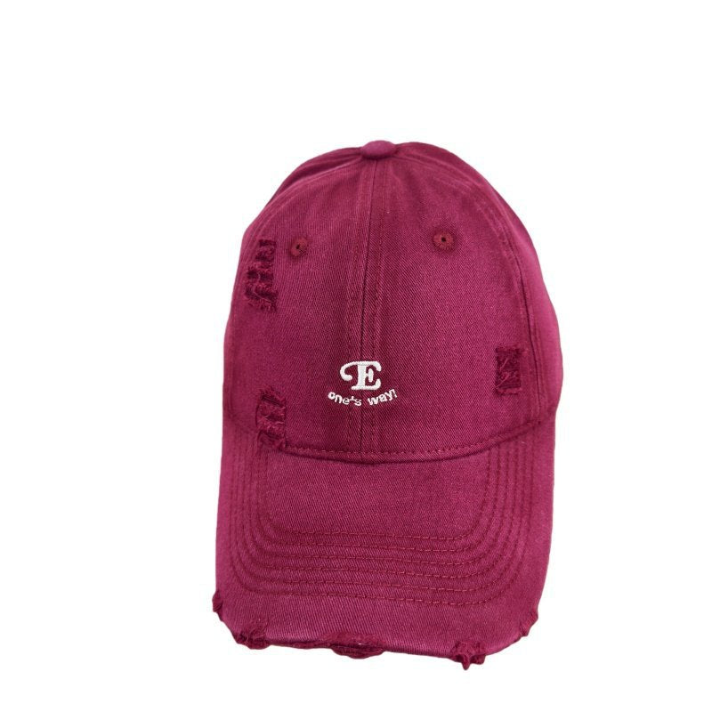 Unisex Slittet Denim Caps Skanto