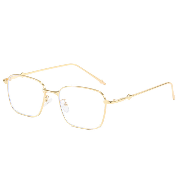 Dame elegant firkantet solbrille med høykvalitets metallramme Skanto