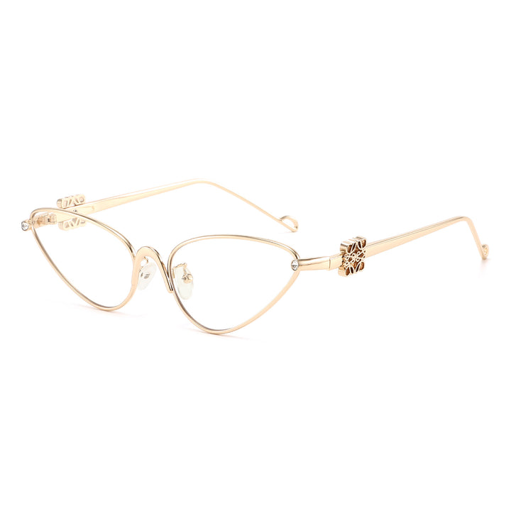 Dame Cat-Eye solbriller med elegante detaljer og UV-beskyttelse Skanto
