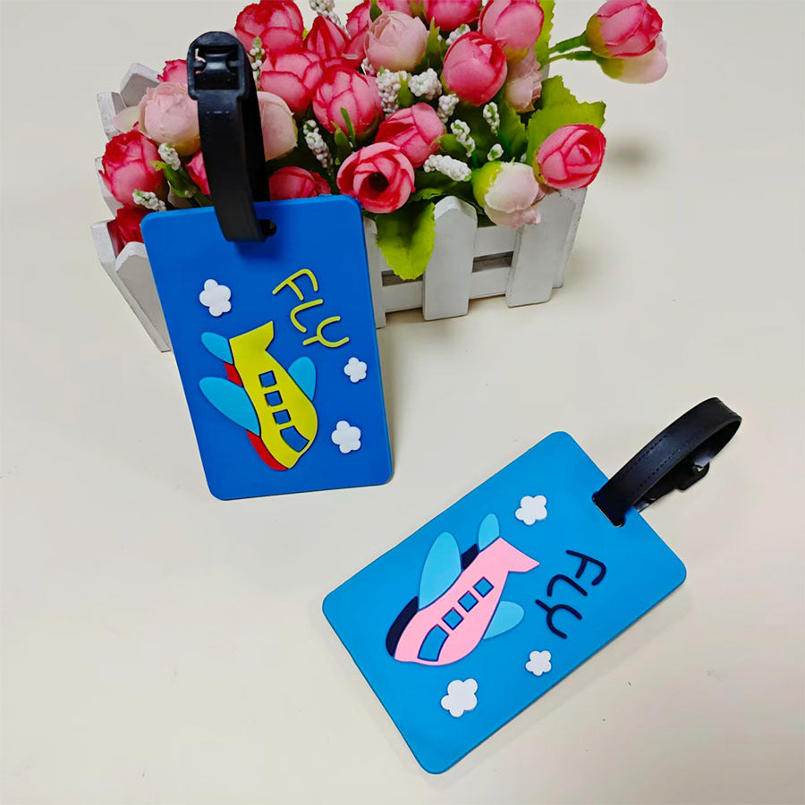 Unisex Travel Theme Silicone Luggage Tag Skanto