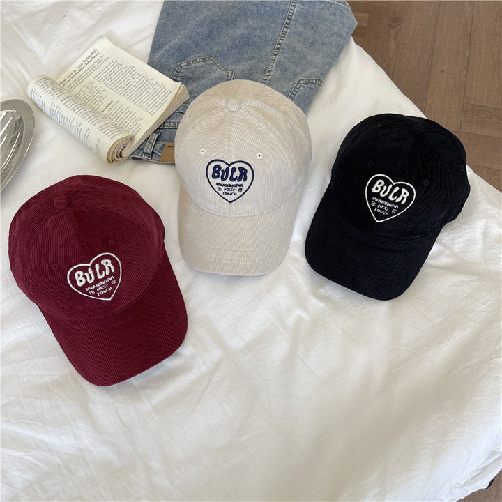 Kvinnens teksturerte kordfløyels baseball cap Skanto