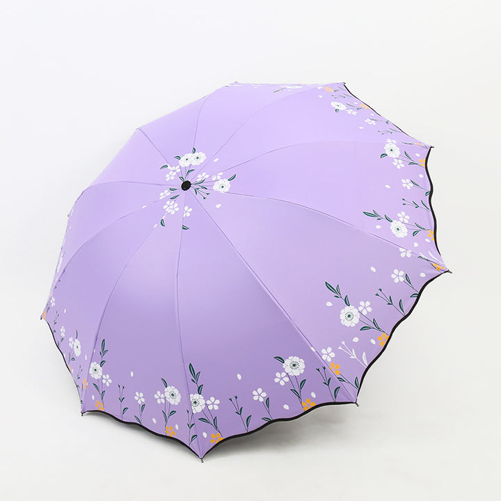 Dame blomsterdekorert paraply Skanto