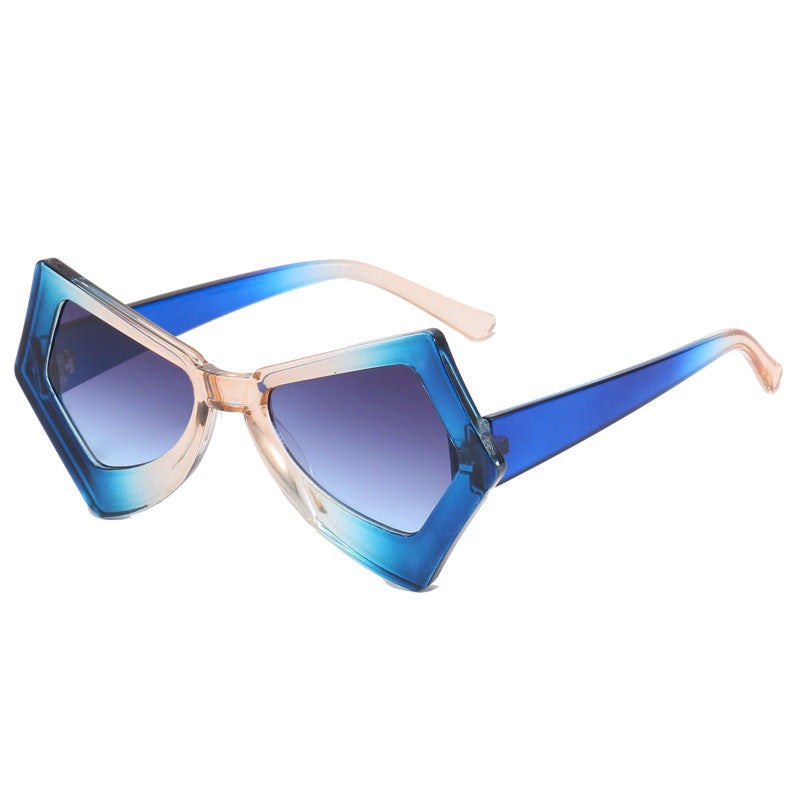 Dame polygonal solbrille i ekstravagant design Skanto