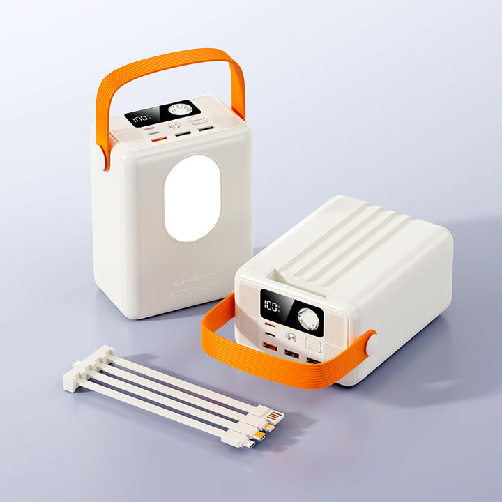 Bærbar powerbank med integrert LED-lampe og multifunksjonelt design Skanto
