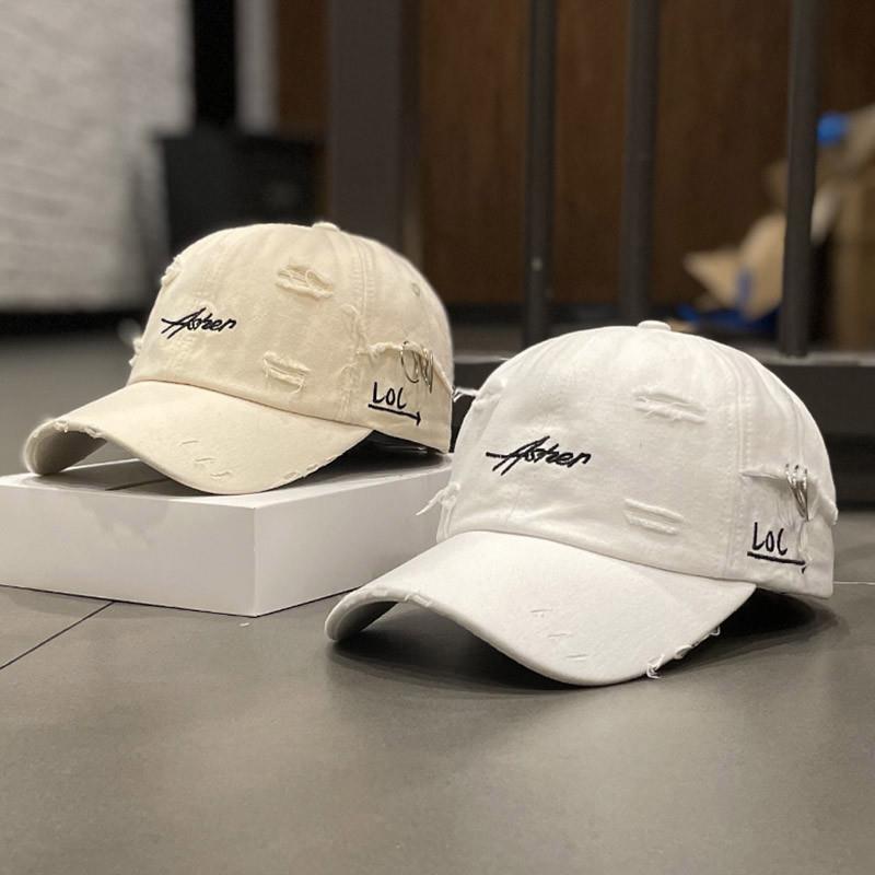 Herre Slitt Denim Caps Skanto