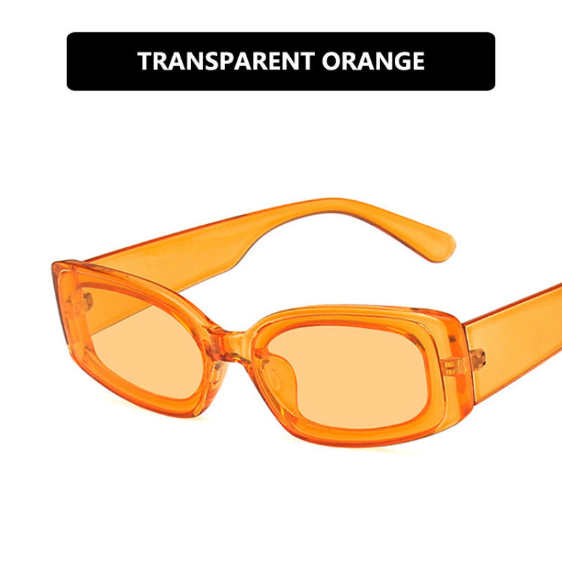 Dame mote solbrille i futuristisk transparentdesign Skanto