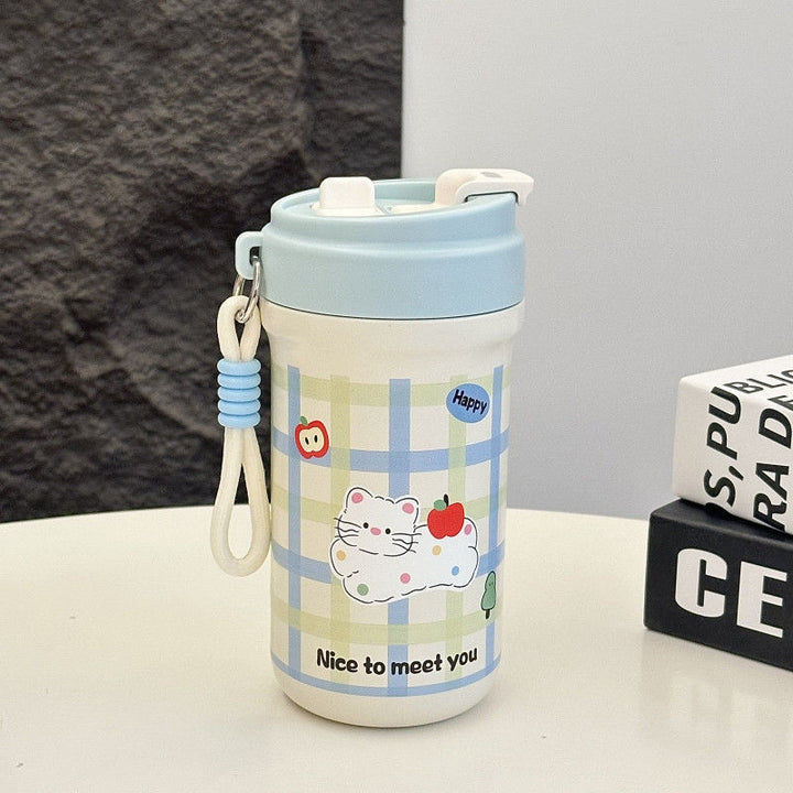 Damen Isoliertrinkbecher mit fröhlichem Kaninchenmotiv Skanto